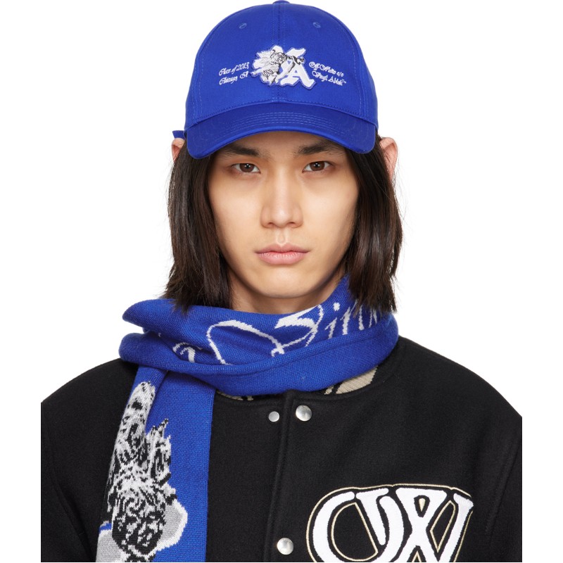 오프화이트 블루 VA 볼캡 OMLB052F23FAB0226901 DARK BLUE WHITE