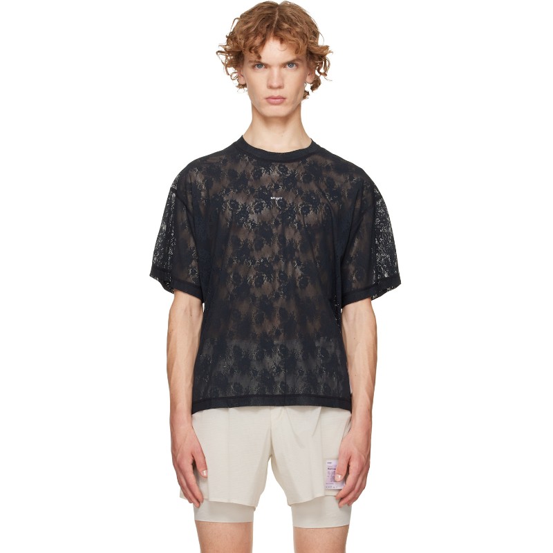 새티스파이 블랙 스페이스 레이스 러닝 티셔츠 11084-00001 00001 Black SA