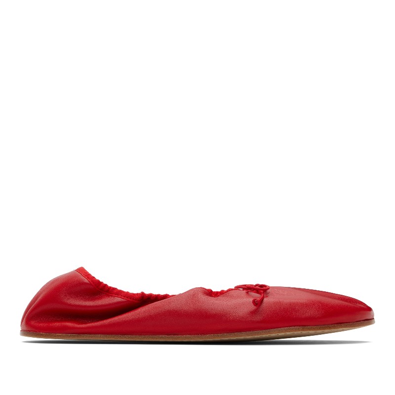 더로우 레드 라운드 발레리나 플랫 슈즈 F1637-N66 LQR LAQUER RED