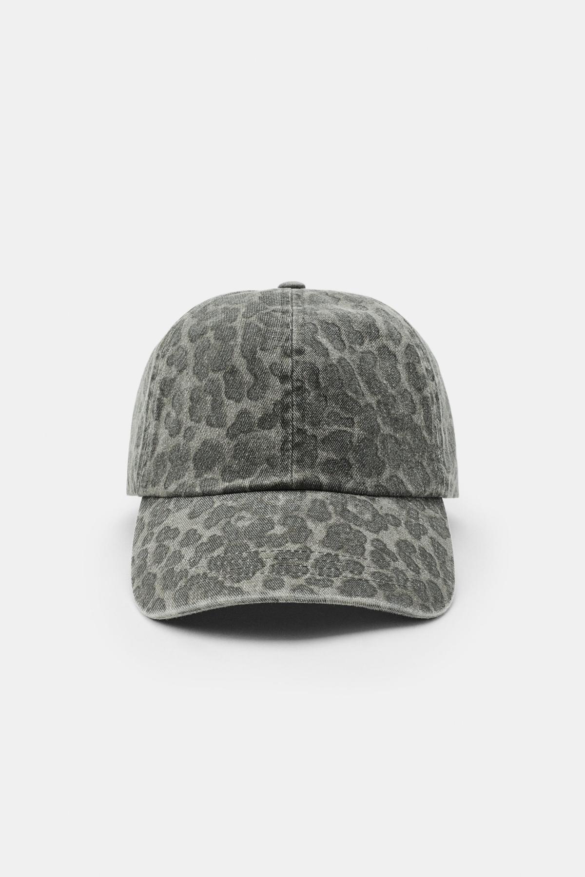 자라 코튼 100% 애니멀 프린트 트윌 캡 1023/067/811 LIGHT GREY