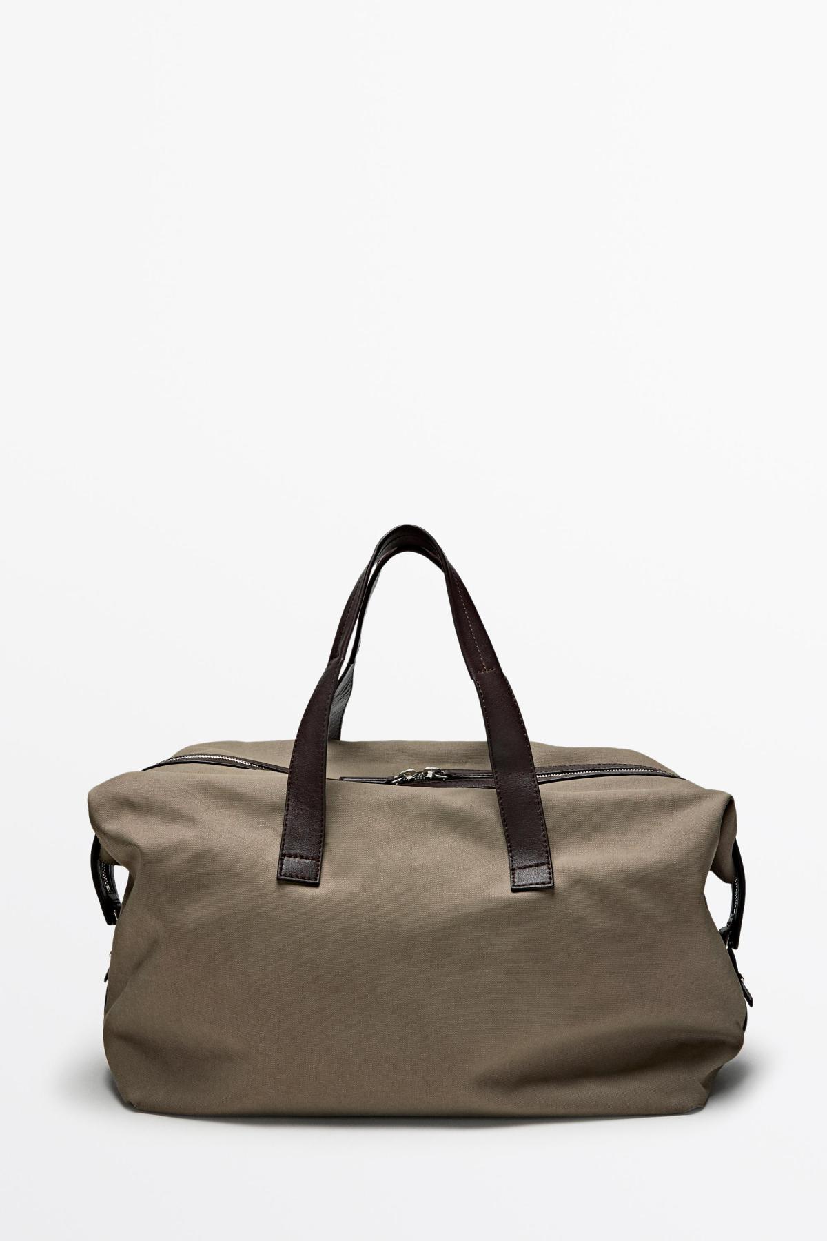 마시모두띠 나파 레더 디테일 트래블 토트백 2763/310 MOLE BROWN