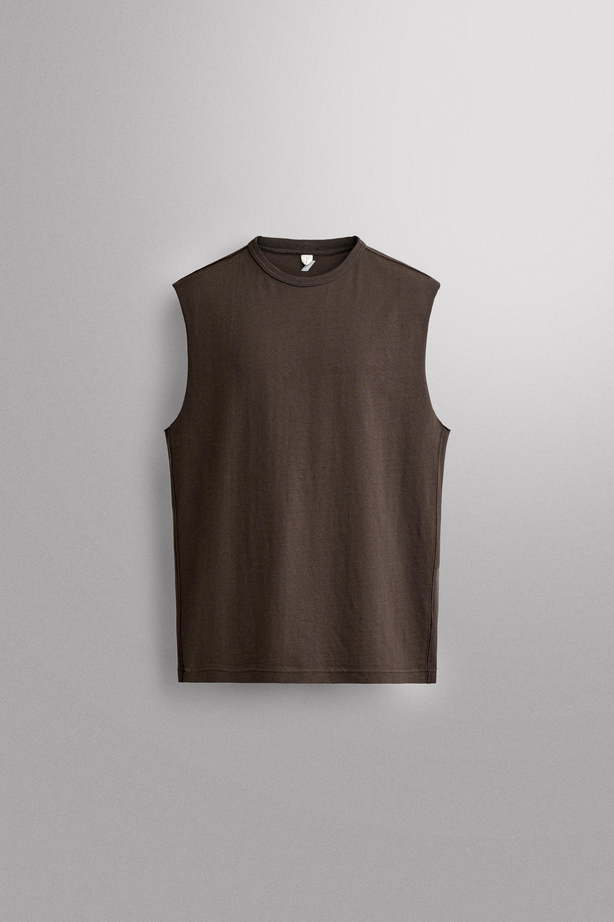 자라 헤비웨이트 릴렉스핏 민소매 티셔츠 8054/327/700 BROWN