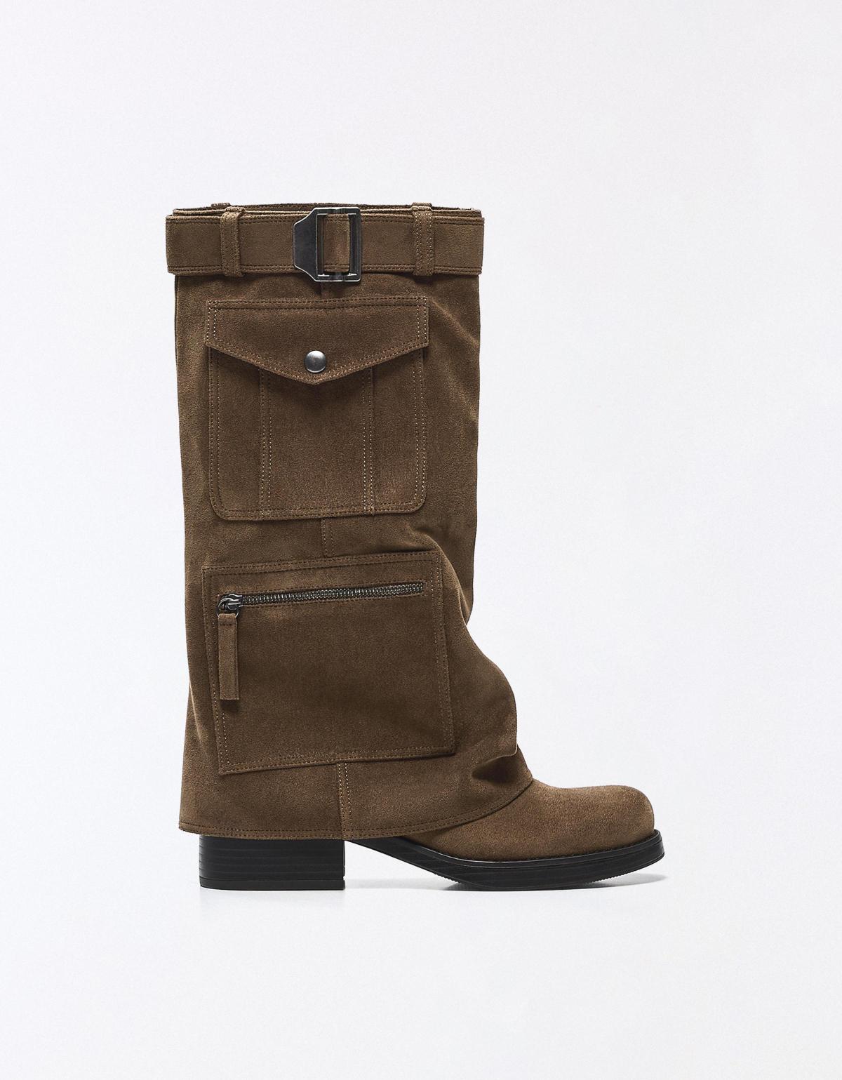 버쉬카 테크니컬 포켓 플랫 부츠 1006/764 BROWN
