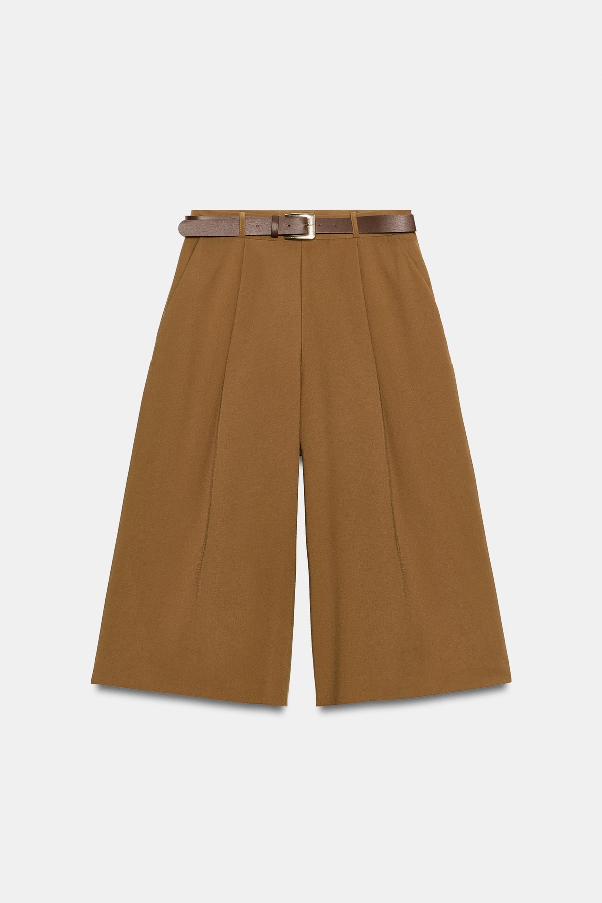 자라 플리츠 벨트 롱 버뮤다 팬츠 7747/739/700 BROWN