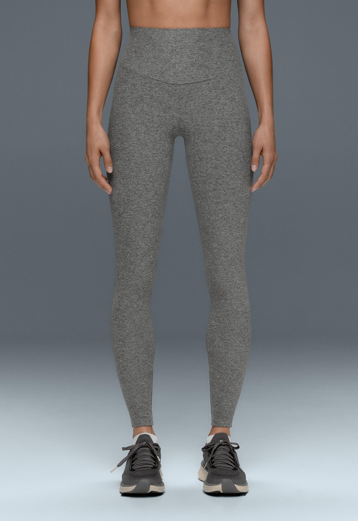 오이쇼 하이웨이스트 앵클 레깅스 1216/965/887 MOTTLED GREY MELANGE