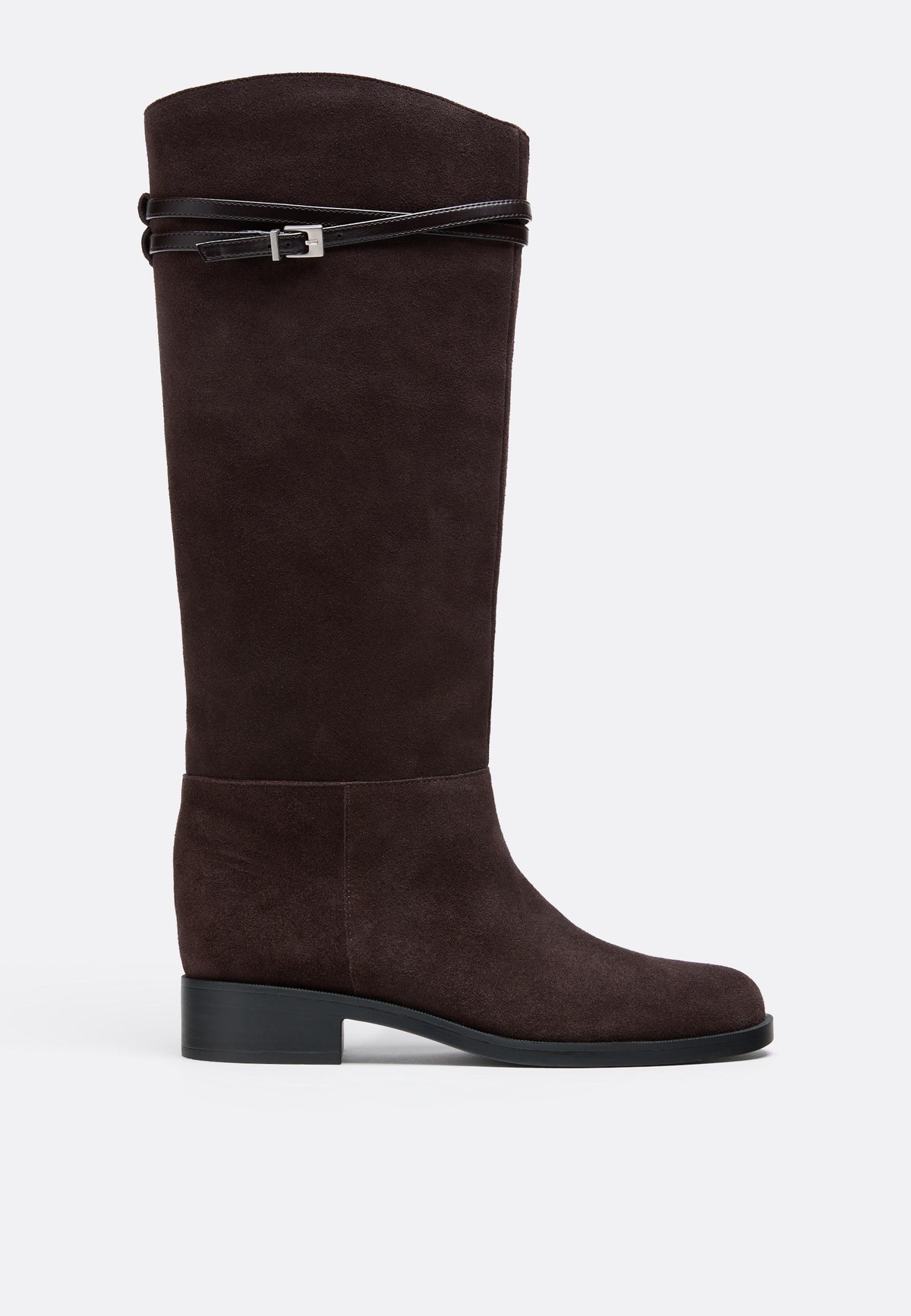 스트라디바리우스 버클 스트랩 라이딩 롱 부츠 9612/870/100 BROWN