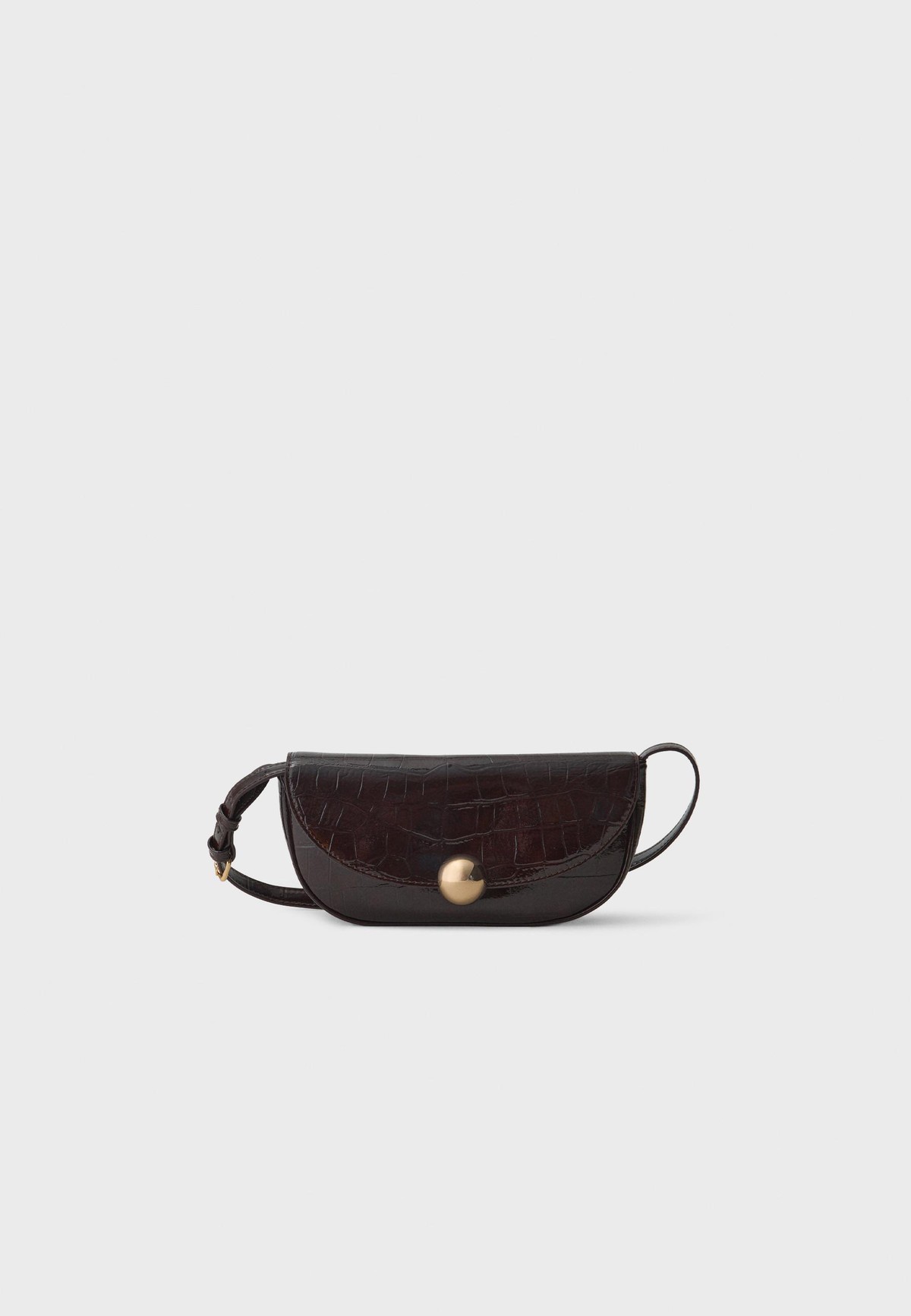 스트라디바리우스 하프문 볼 클라스프 숄더백 3684/201/400 BROWN