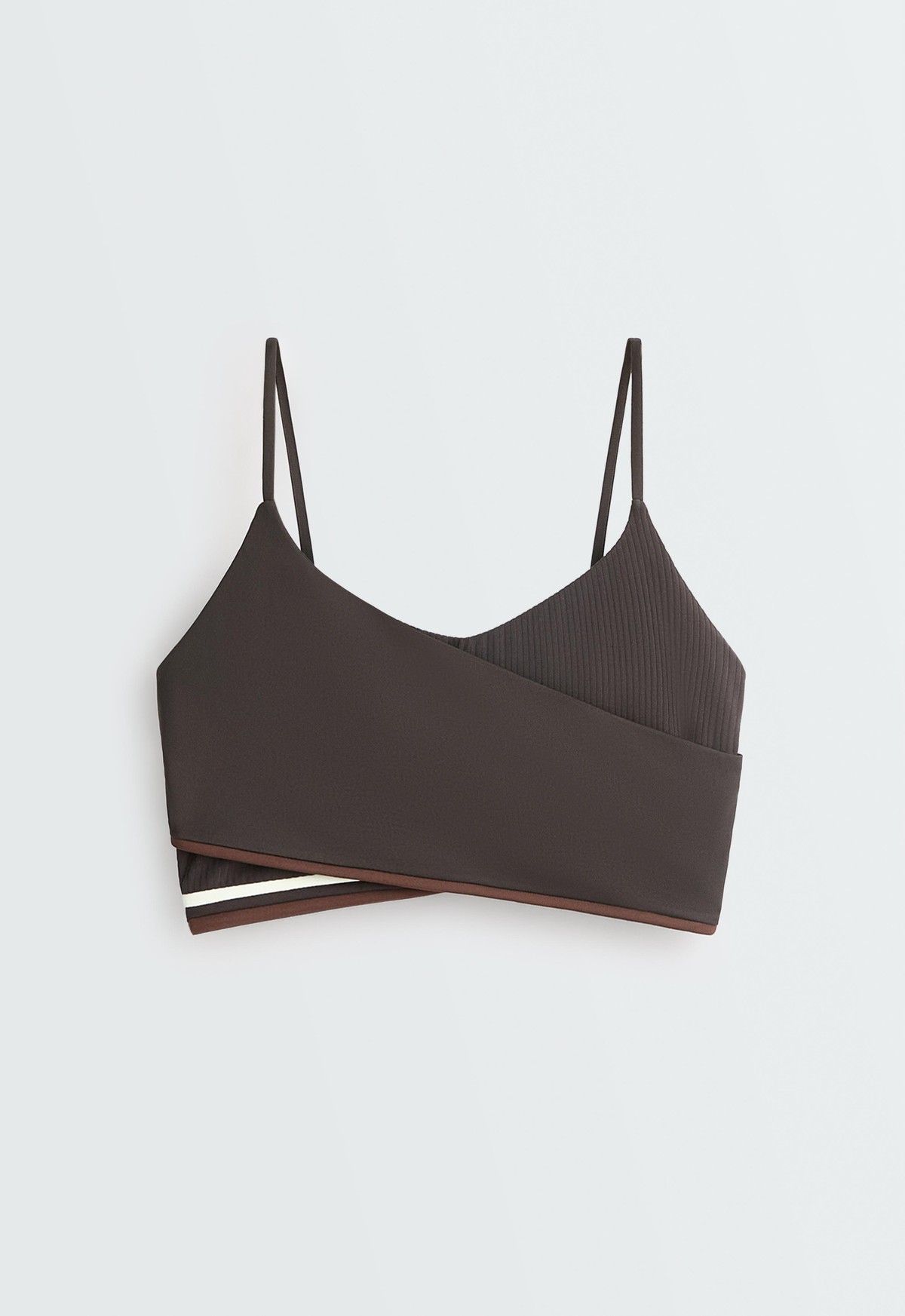 오이쇼 미디엄 서포트 골지 스포츠 브라 5755/224/892 DARK GREY