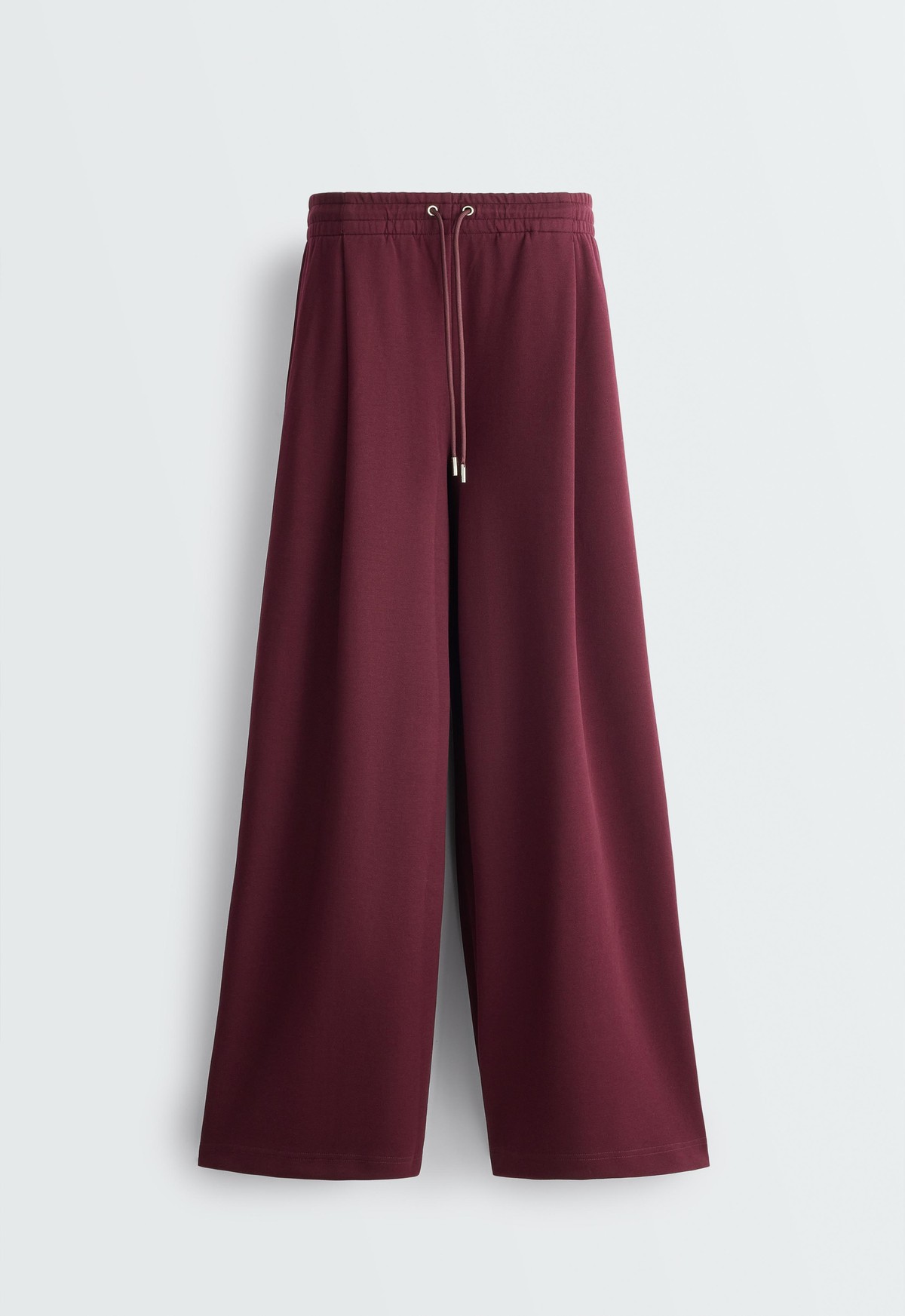 오이쇼 와이드 레그 드로스트링 팬츠 6657/990/606 BURGUNDY