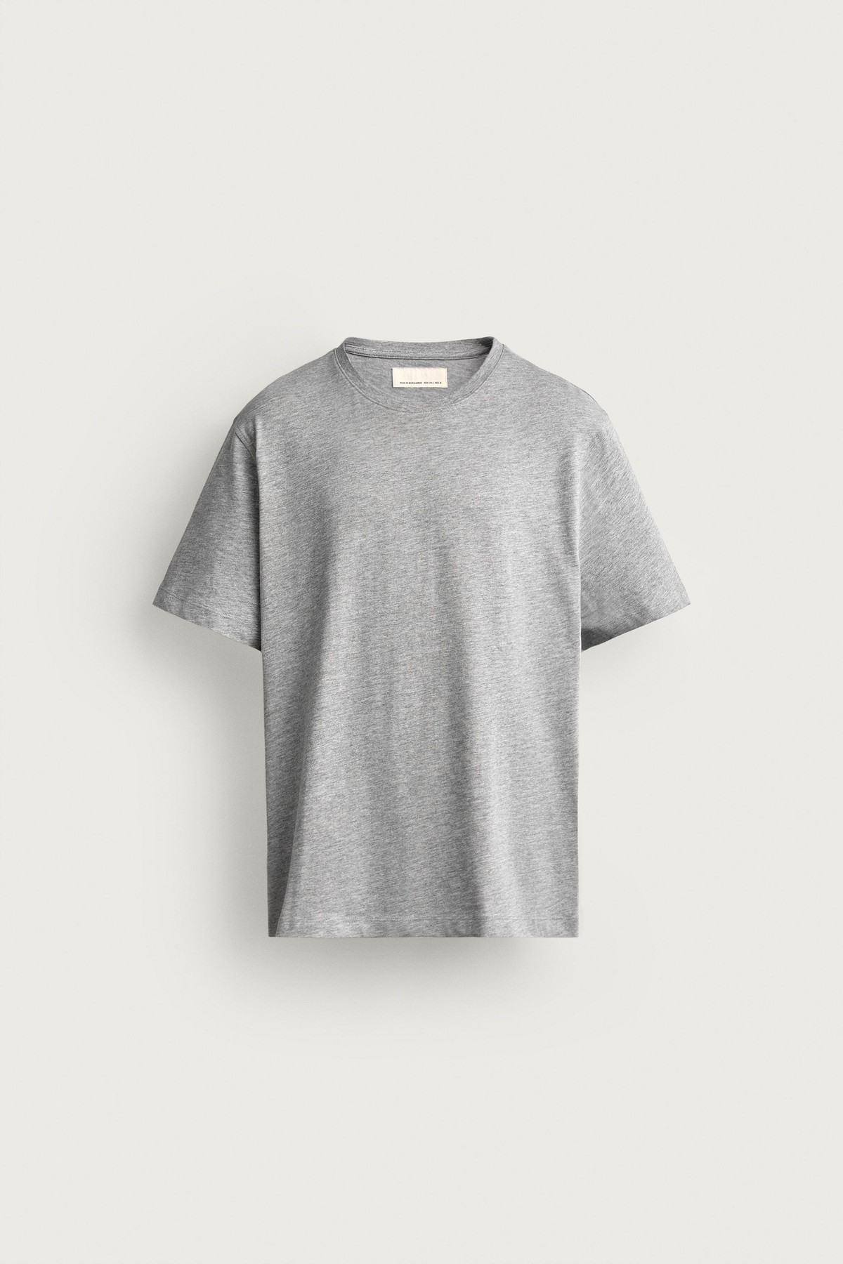 자라 레귤러핏 라운드넥 반팔 티셔츠 1887/390/803 GREY MARL