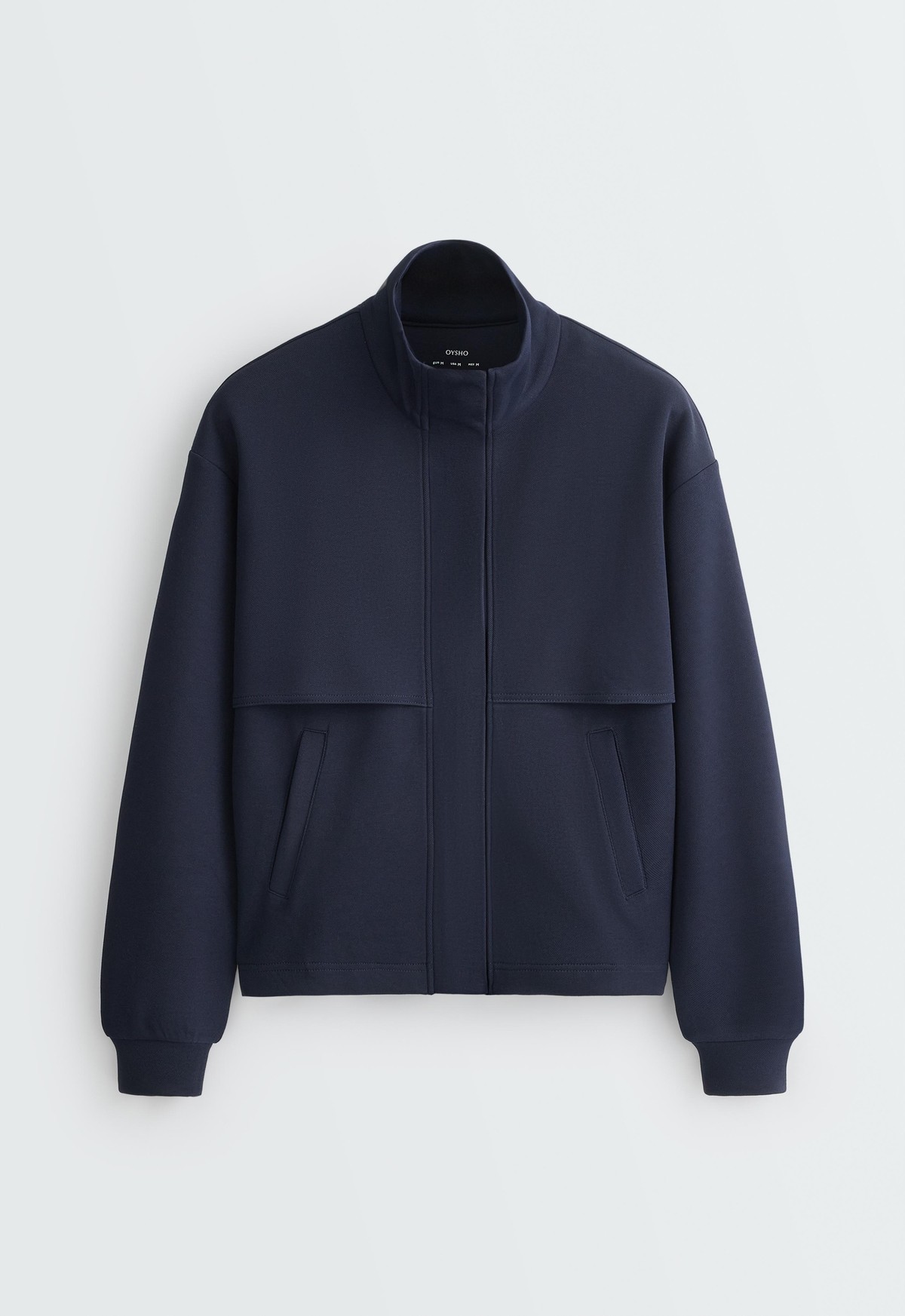 오이쇼 하이넥 피케 집업 자켓 6911/990/930 INK BLUE