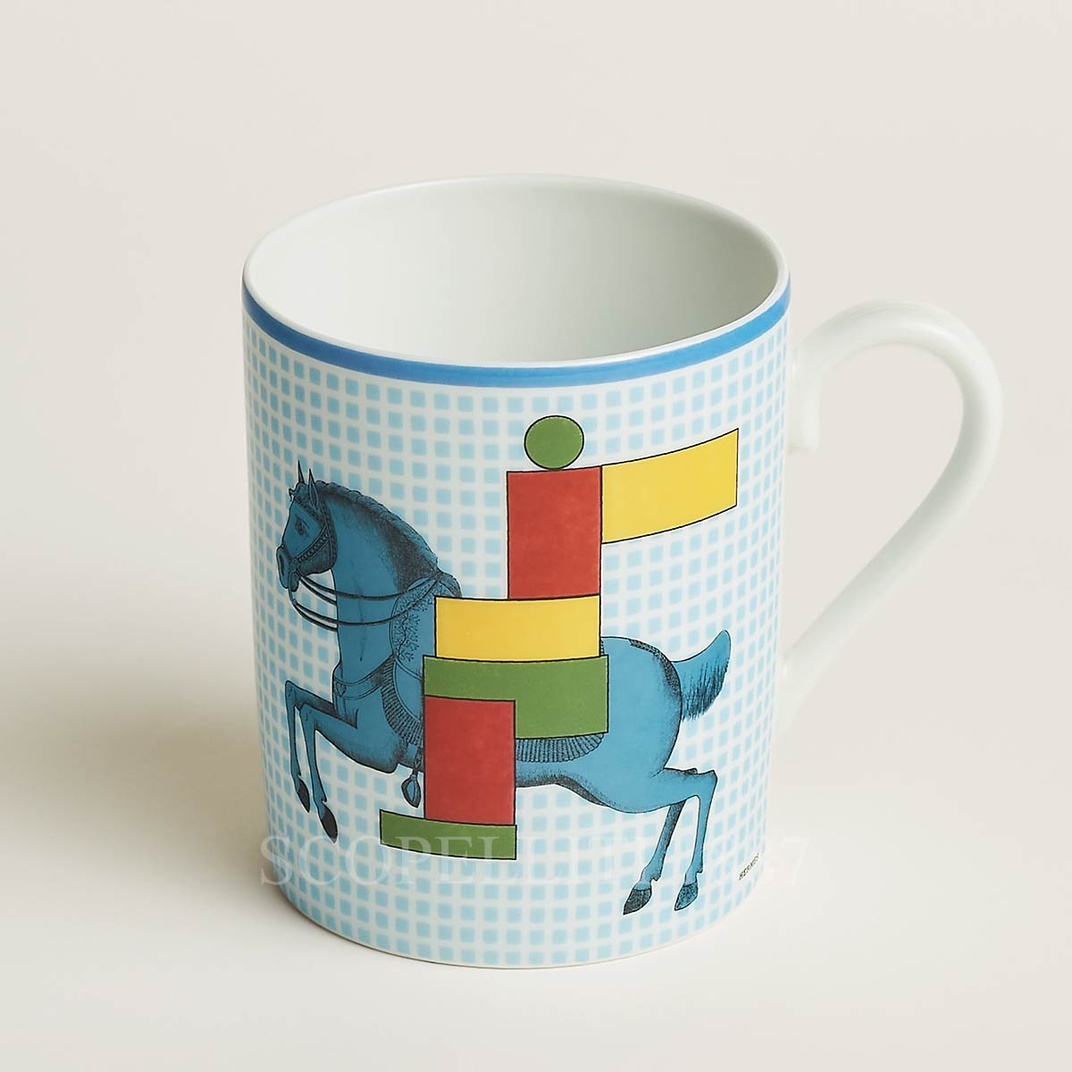 Hermès Cavalier en Formes Blue Mug 1