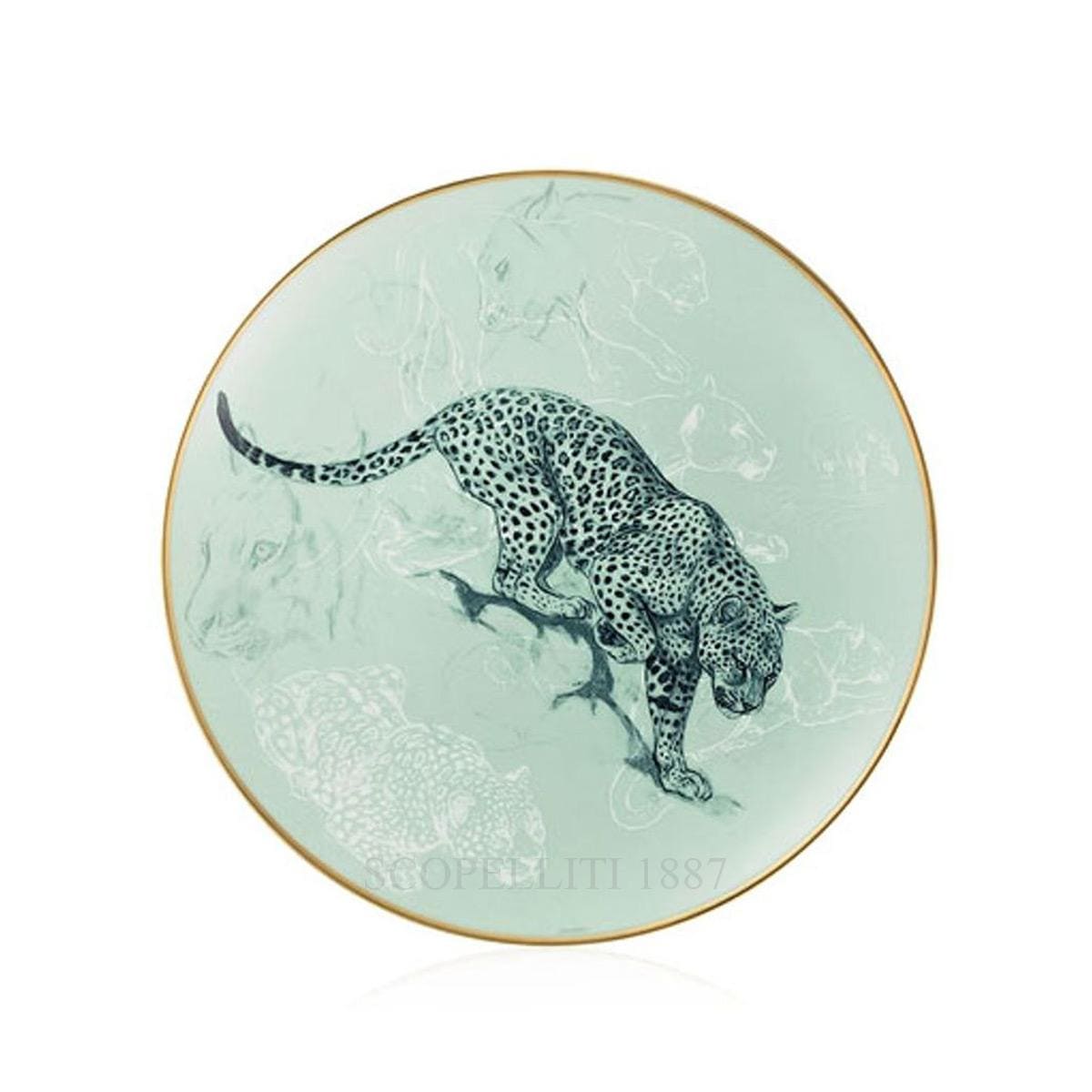 Hermes Carnets d'Equateur Dessert Plate Panther 1