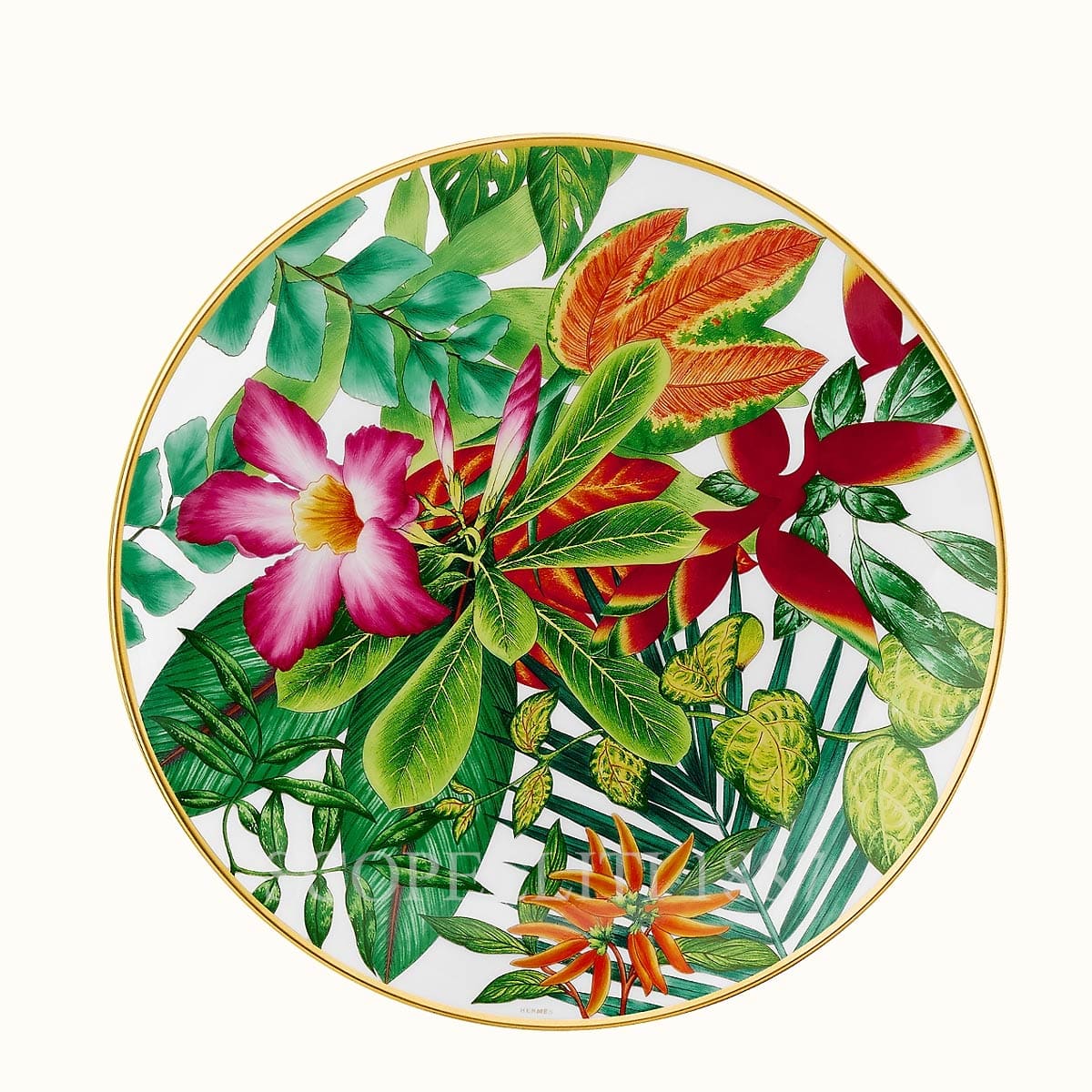 Hermes Passifolia Dessert Plate Desert Rose 1