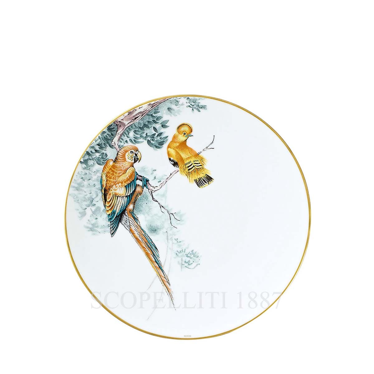 Hermes Carnets d'Equateur Dinner Plate Birds 1