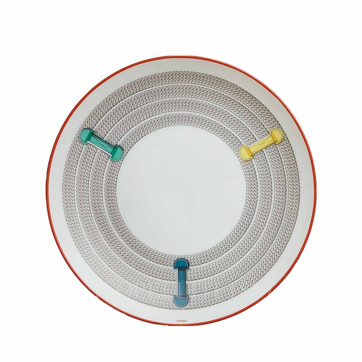 Hermes Dessert Plate Tressages Equestres 1