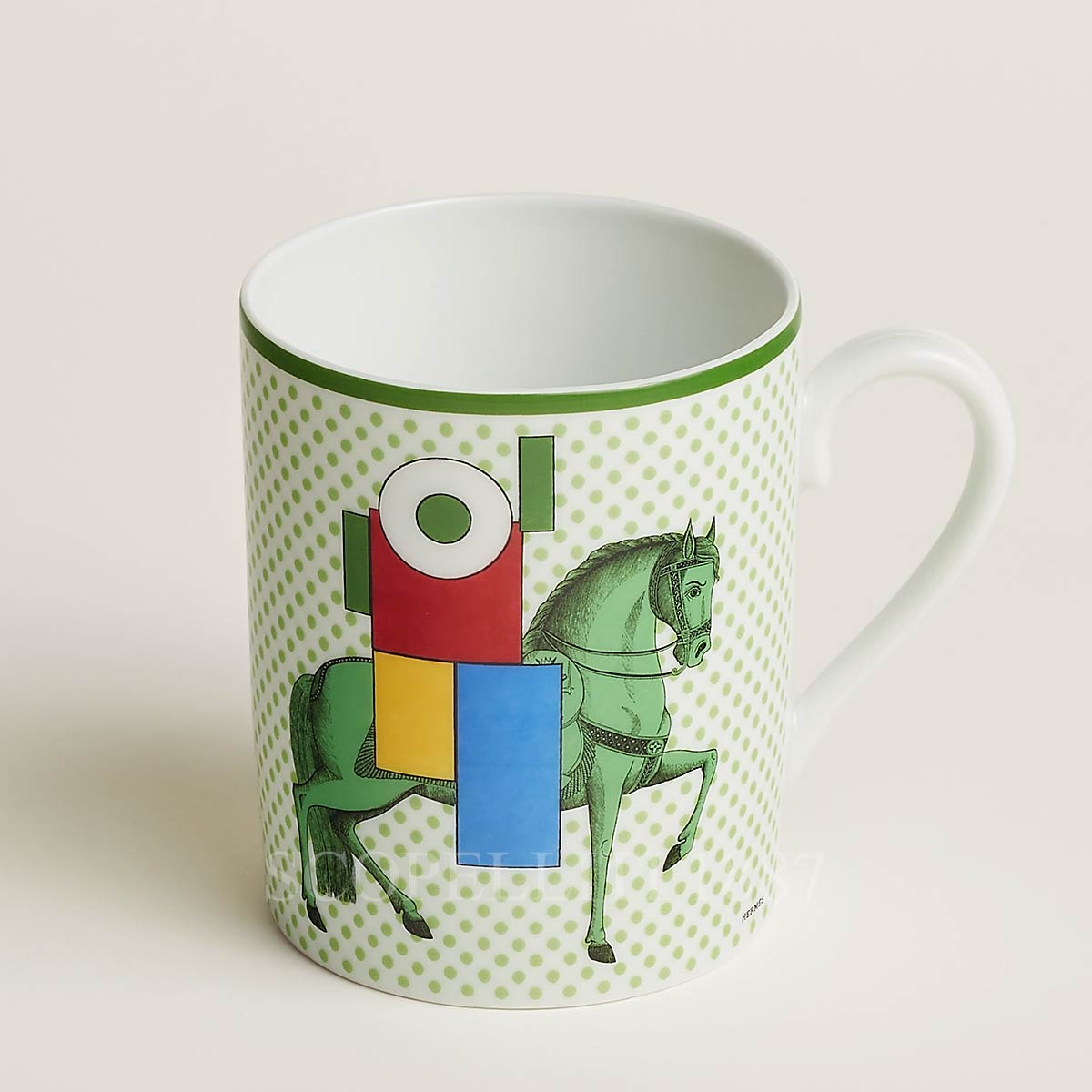 Hermès Cavalier en Formes Green Mug 1