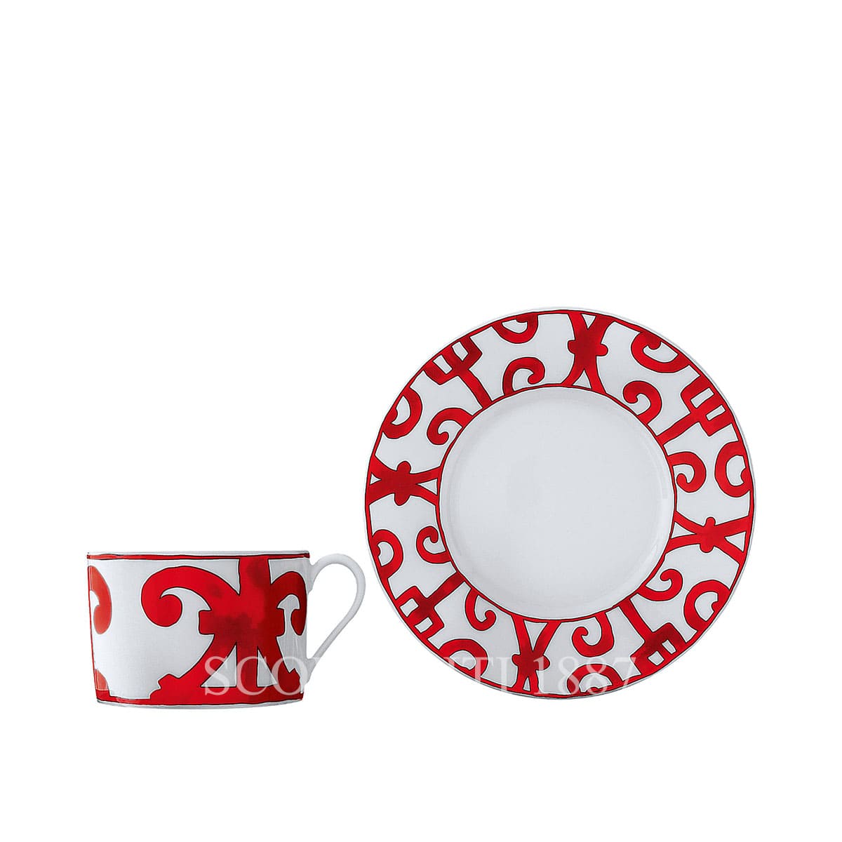 Hermes Balcon du Guadalquivir Breakfast Cup and Saucer - Set of 2 1