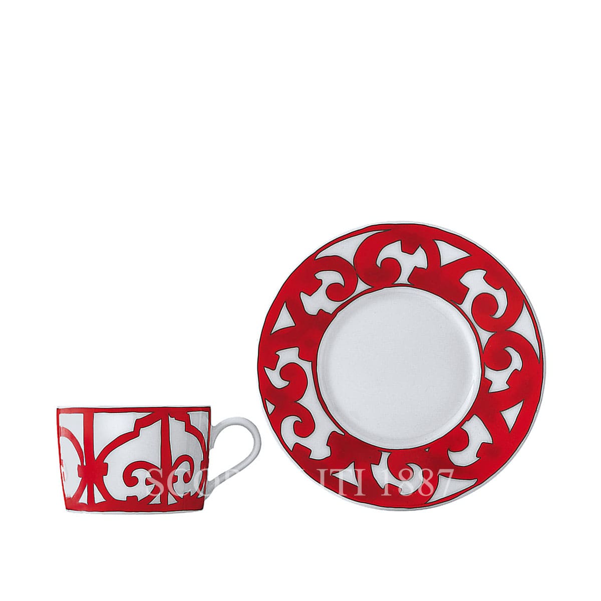 Hermes Balcon du Guadalquivir Tea Cup and Saucer - Set of 2 1