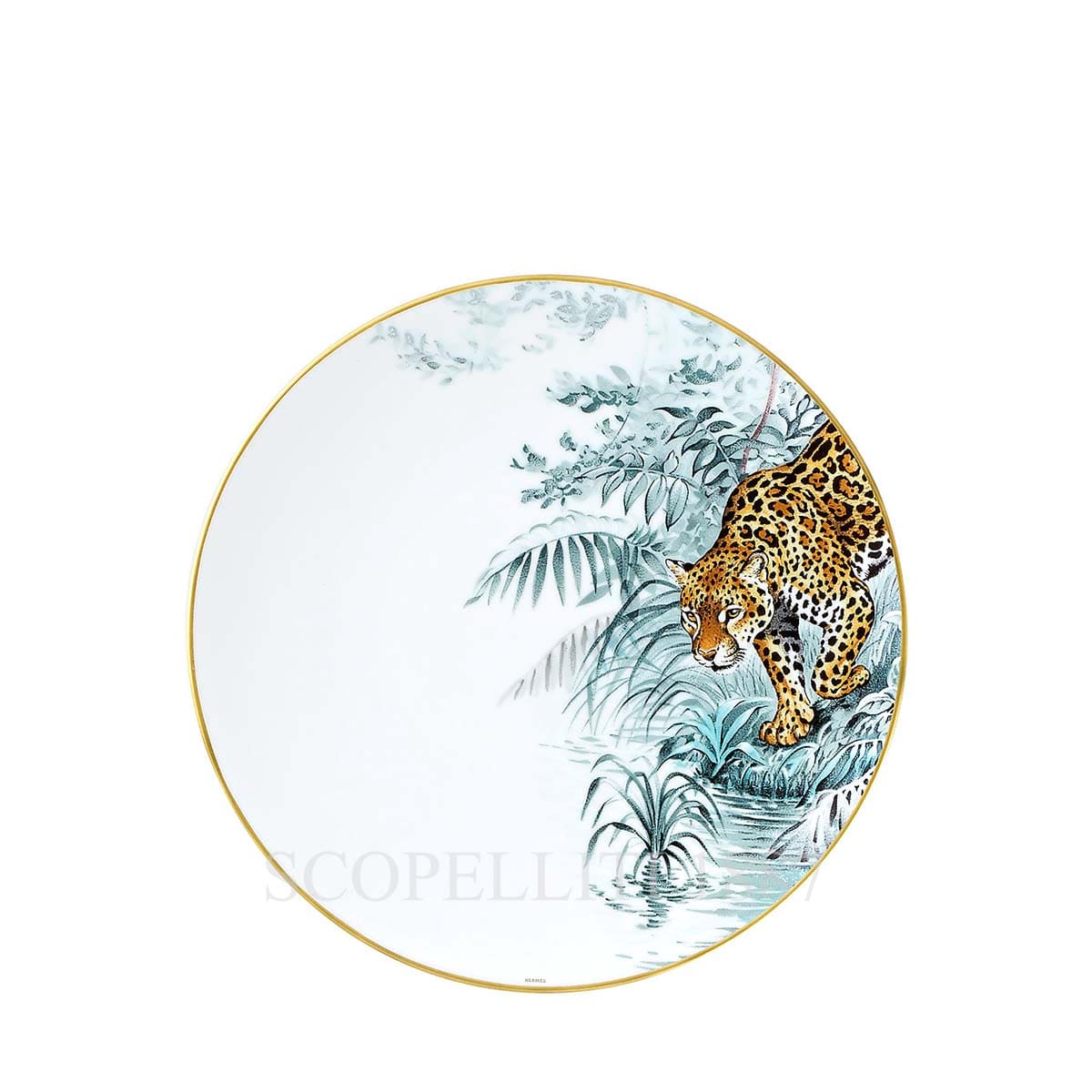 Hermes Carnets d'Equateur Dinner Plate Jaguar 1