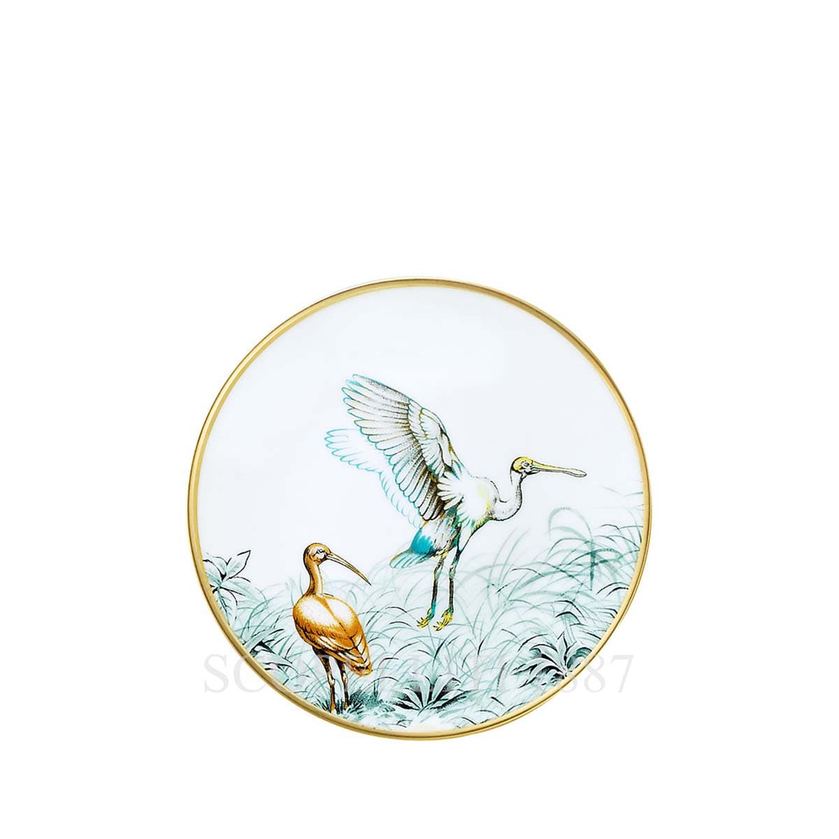 Hermes Carnets d'Equateur Bread and Butter Plate Birds 1