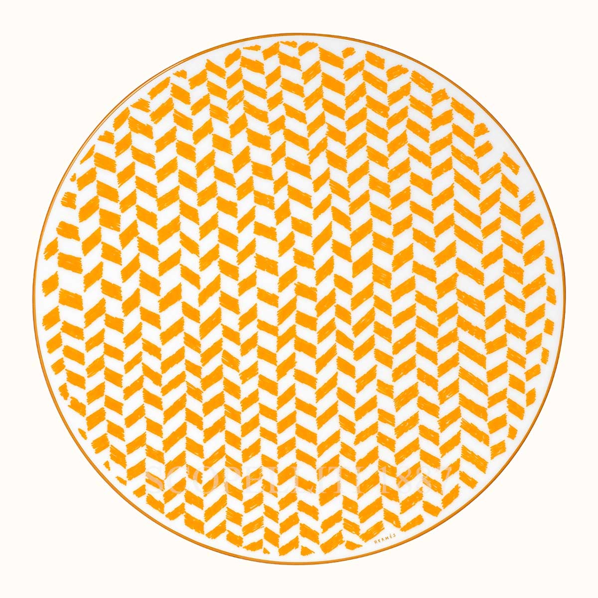 Hermes A Walk in the Garden Dinner Plate Yellow 1