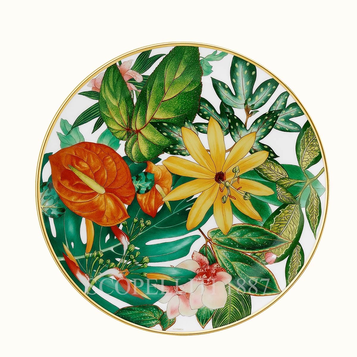 Hermes Passifolia Dessert Plate Passiflora 1