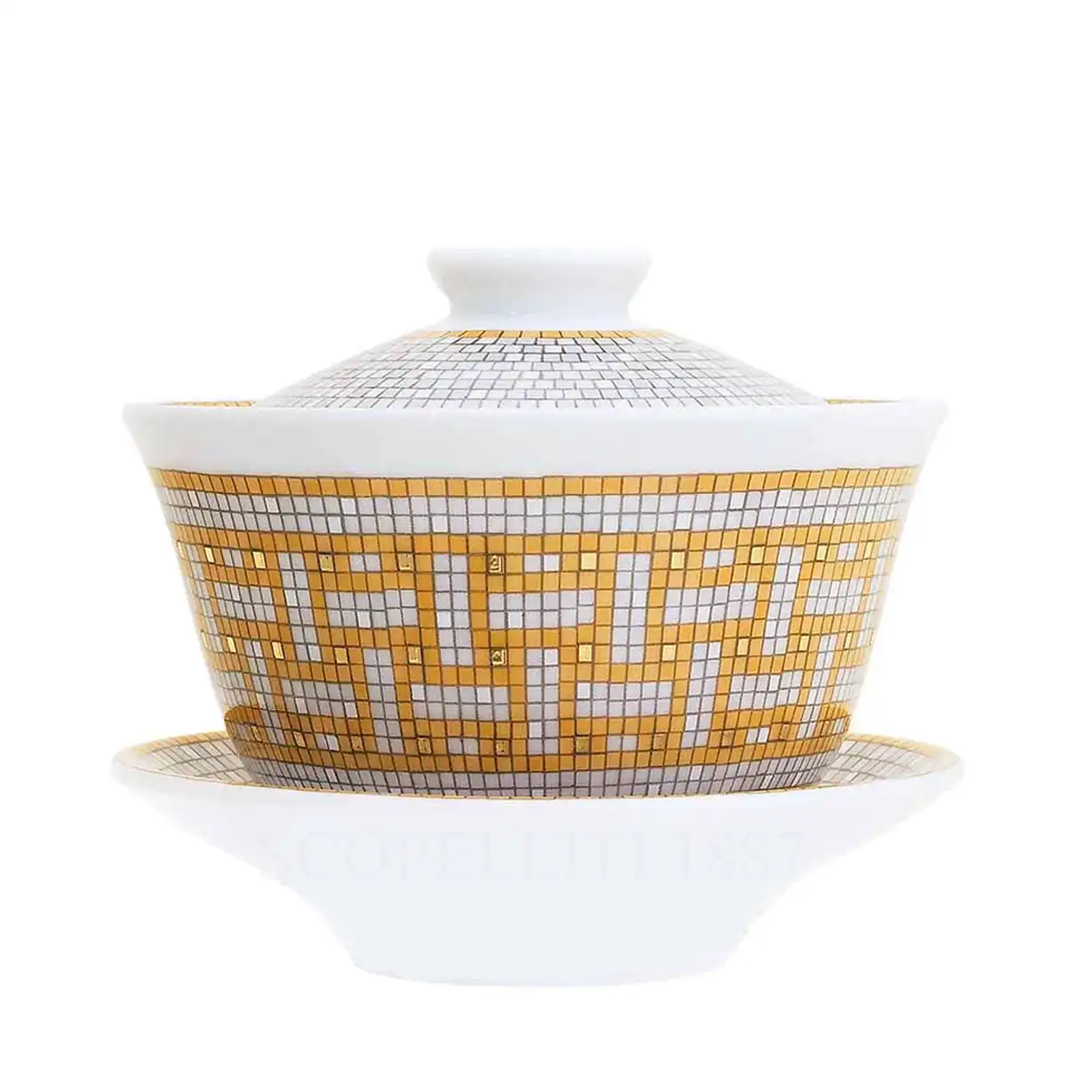 Hermès Mosaique au 24 Tea Cup with Lid and Saucer 1