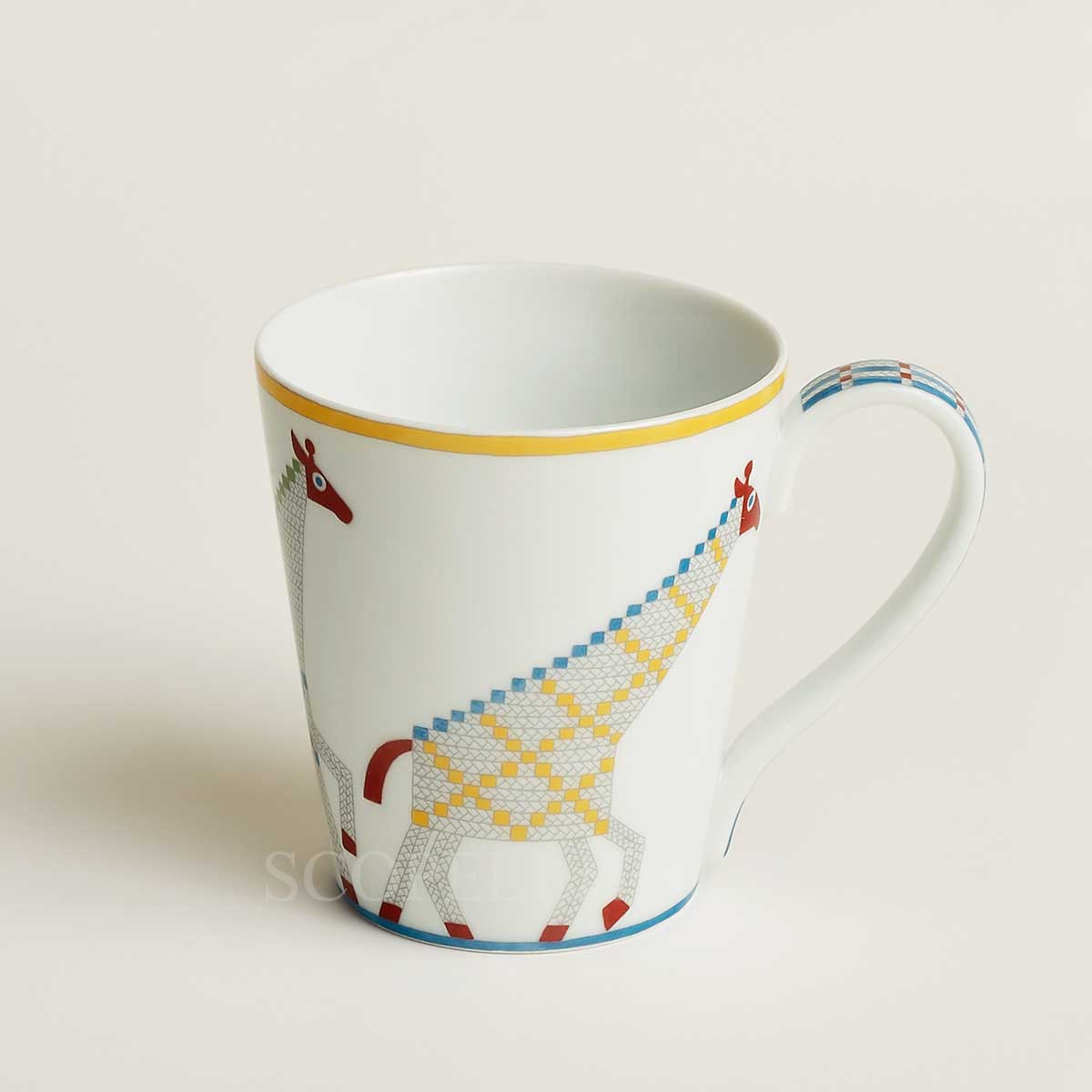 Hermes Mug Animaux Nattes Giraffe 1