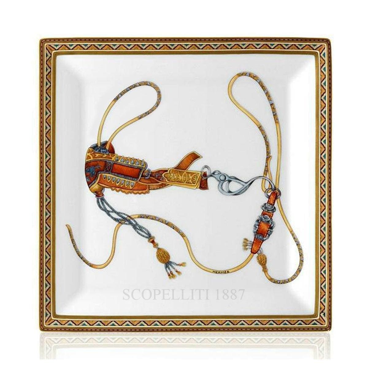 Hermes Cheval d'Orient Square Plate n.3 1