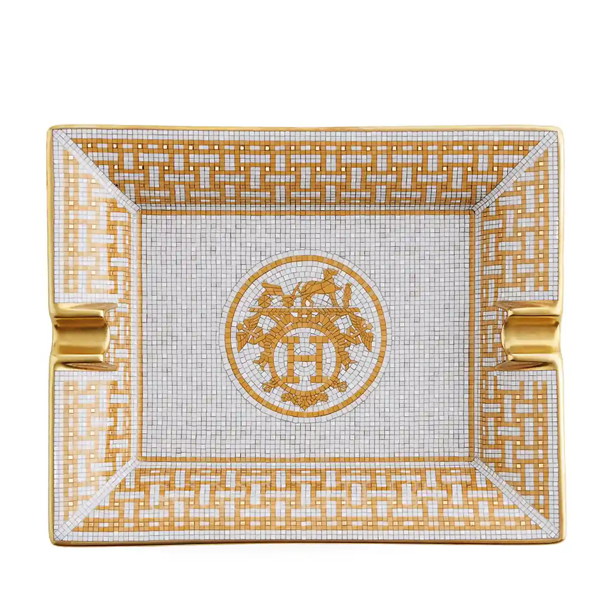 Hermès Mosaique au 24 Gold Ashtray 1
