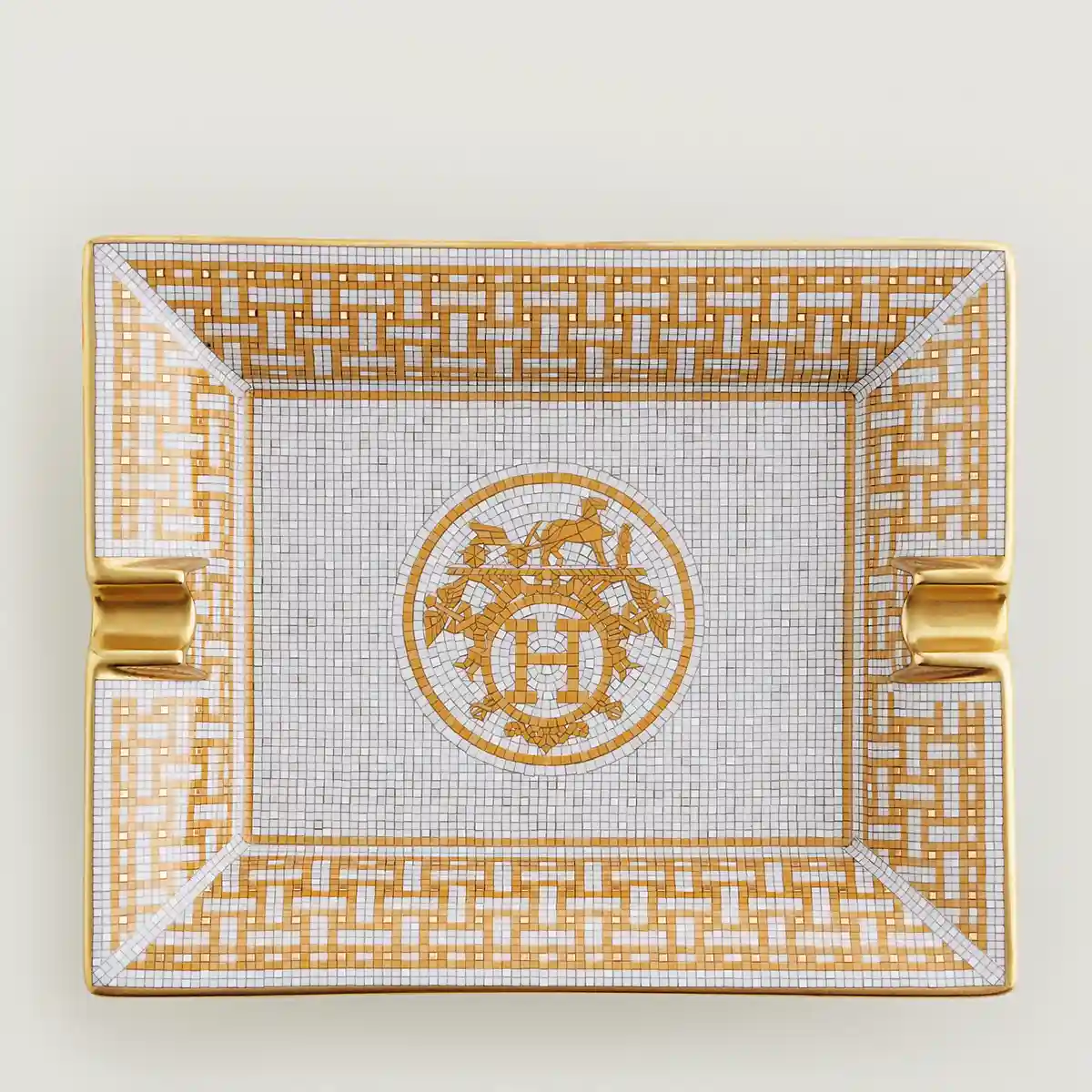 Hermès Mosaique au 24 Gold Ashtray 3