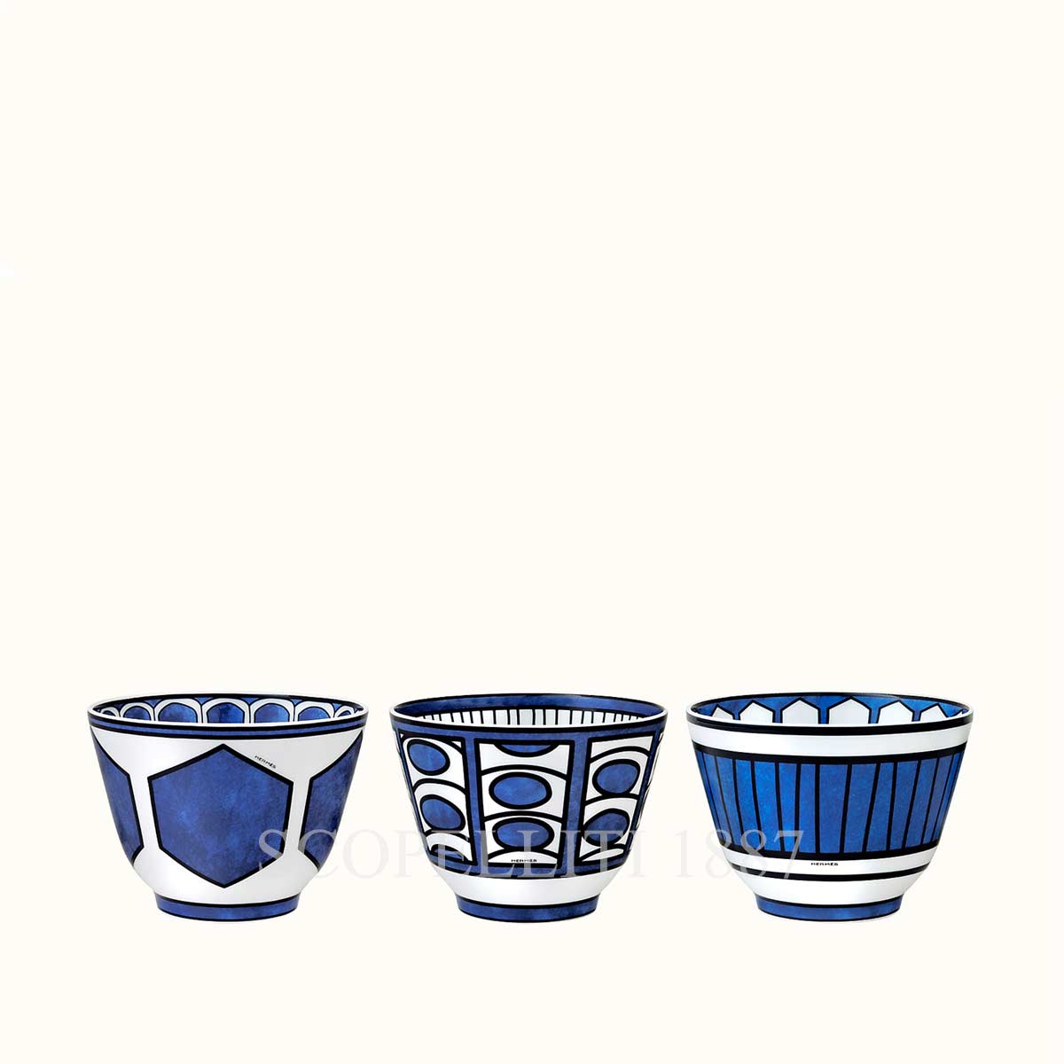 Hermès Bleus d’Ailleurs Bowls Set of 3 1
