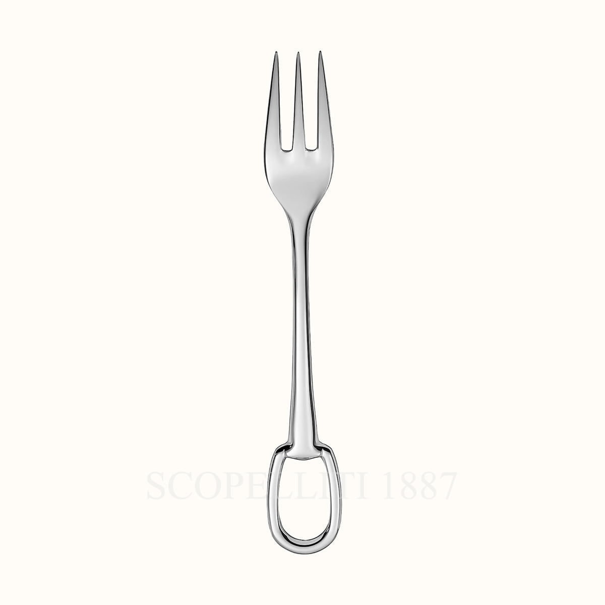 Hermes Dessert Fork Attelage Silver-Plated 1