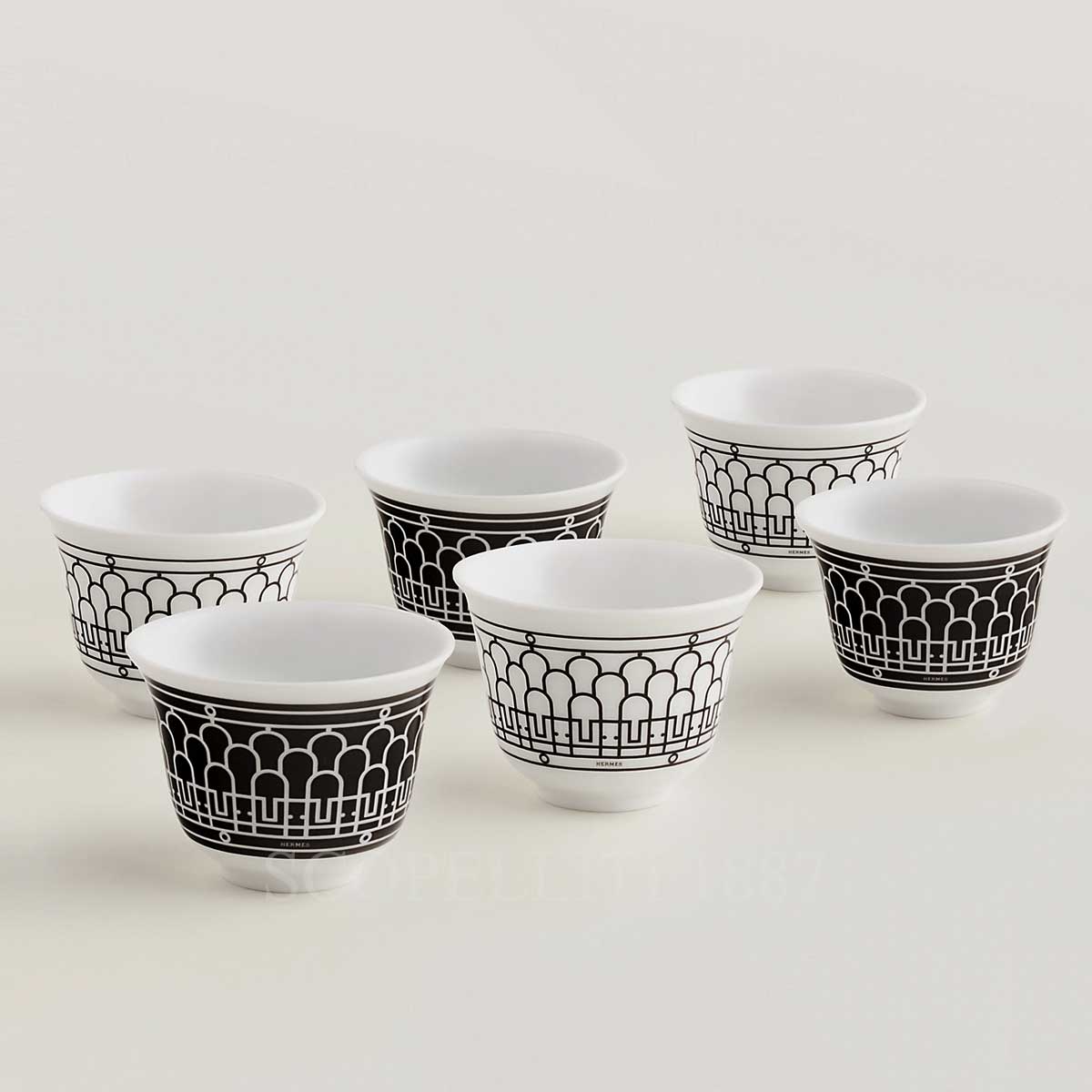 Hermès H Deco Set of 6 Small Cups Mini Model 2