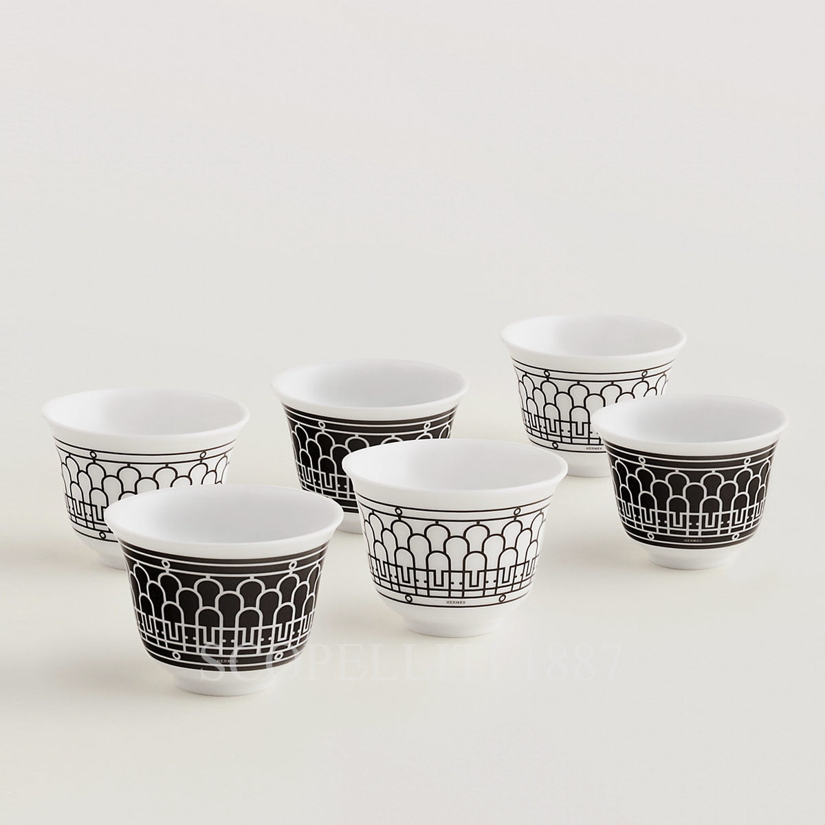 Hermès H Deco Set of 6 Small Cups Mini Model 3