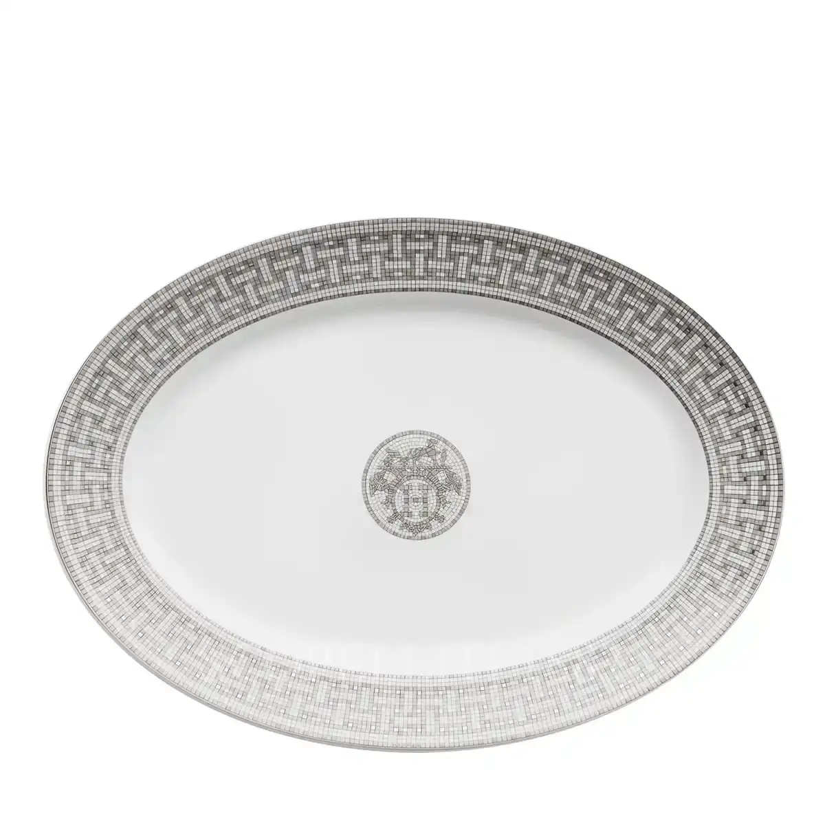 Hermès Mosaique au 24 Platinum Large Oval Platter 1