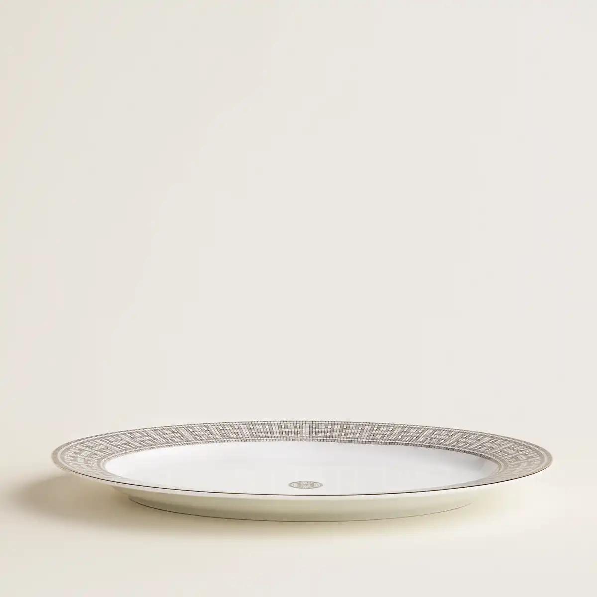 Hermès Mosaique au 24 Platinum Small Oval Platter 2
