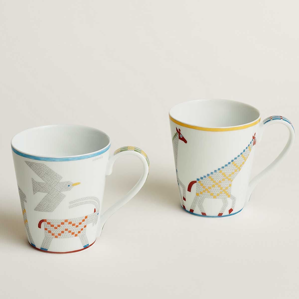Hermes Mug Animaux Nattes - Set of 2 1