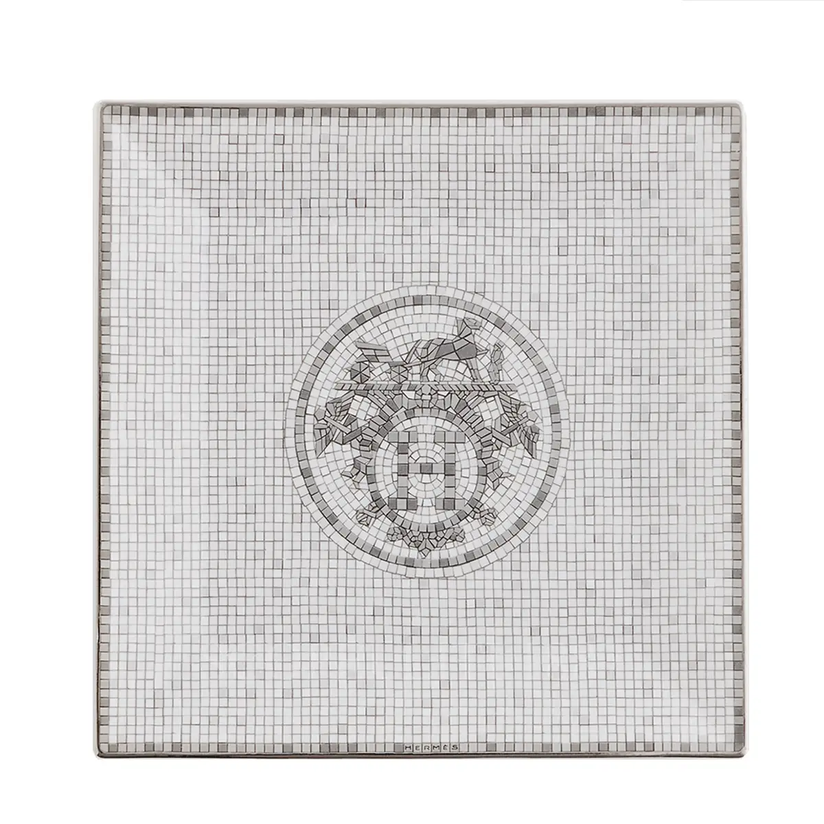 Hermès Mosaique au 24 Platinum Square Plate N°3 1