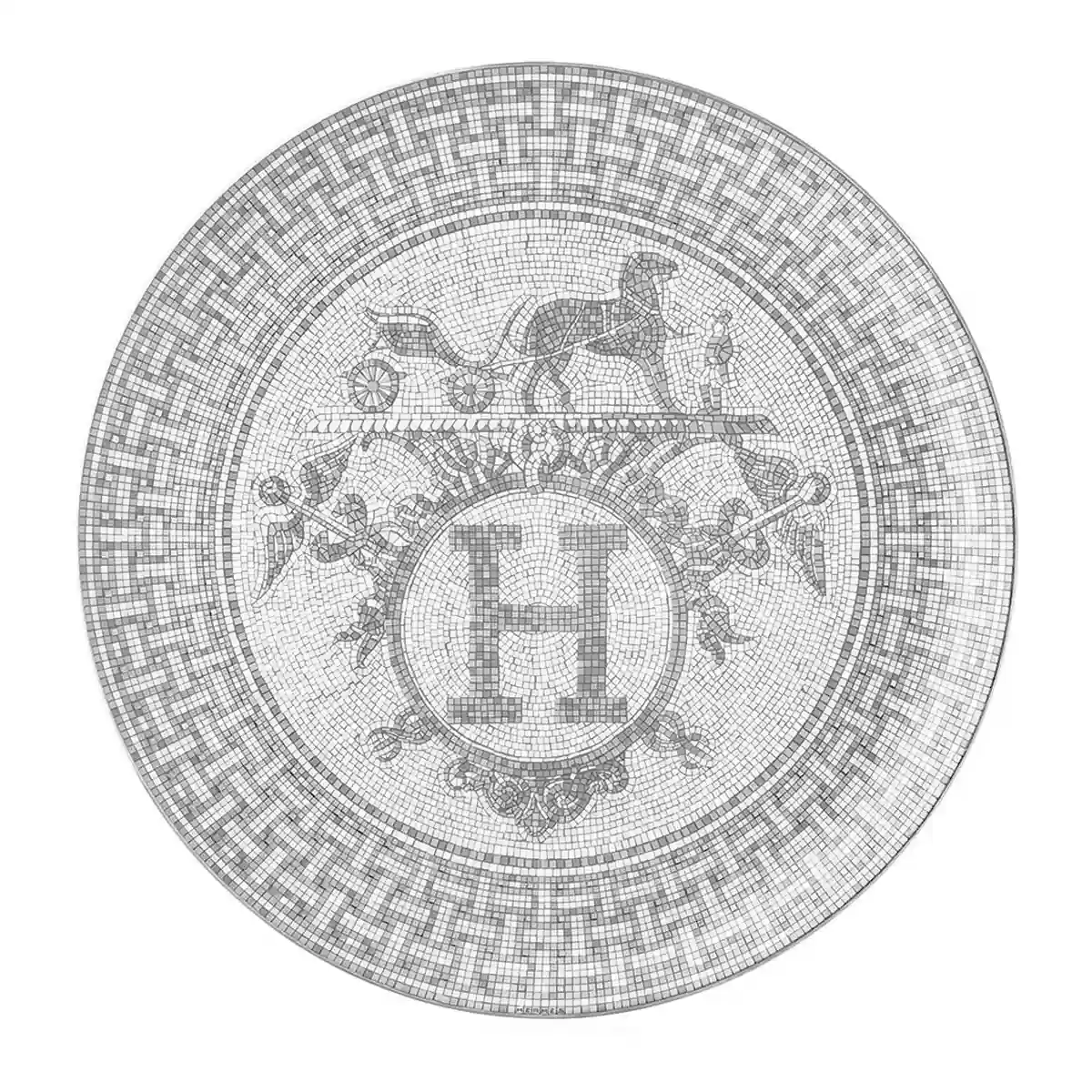 Hermès Mosaique au 24 Platinum Tart Platter 1