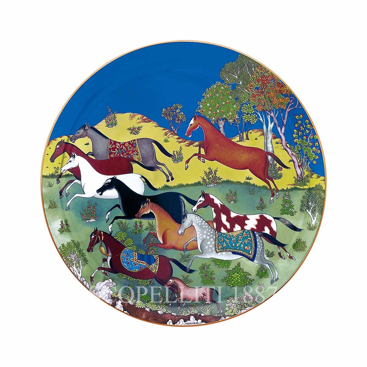 Hermes Tart Platter Cheval d'Orient 1