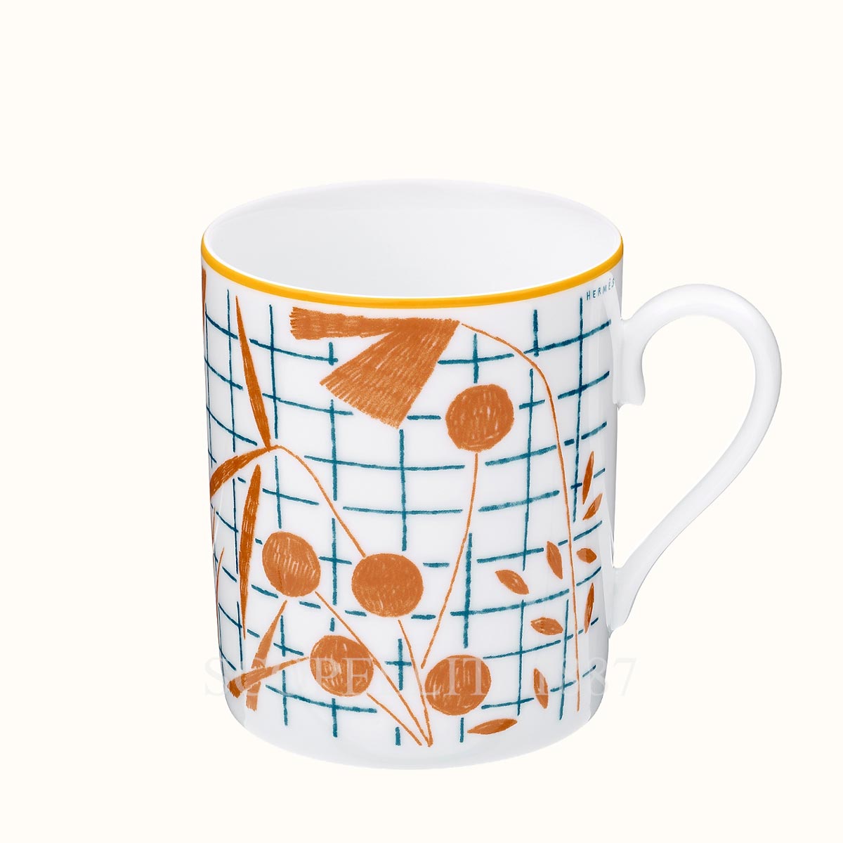 Hermes A Walk in the Garden Mug Orange 1