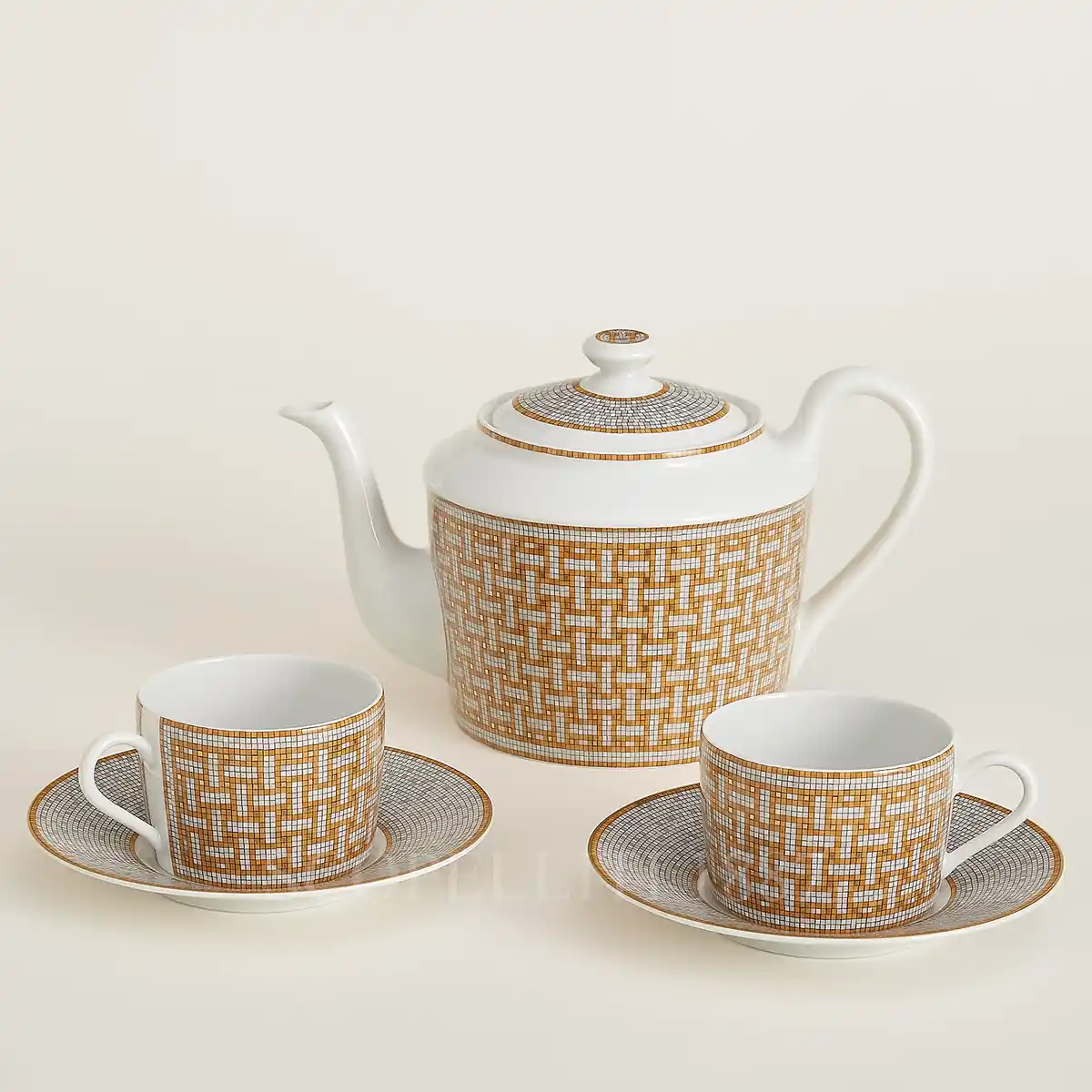 Hermès Mosaique au 24 Gold Tea Set 1
