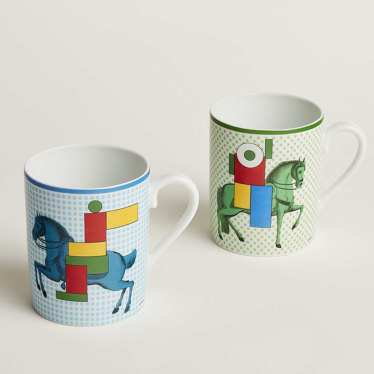 Hermès Cavalier en Formes Set of 2 Mugs 1