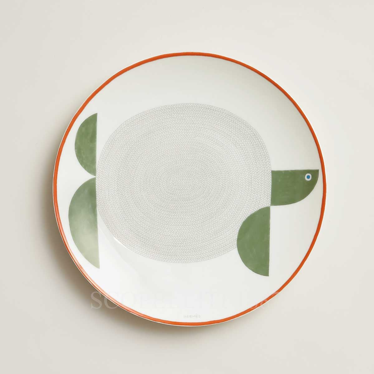 Hermes Dessert Plate Animaux Nattes Turtle 1