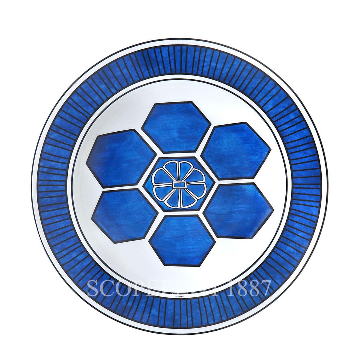 Hermes Round Deep Platter Bleus d'Ailleurs 1