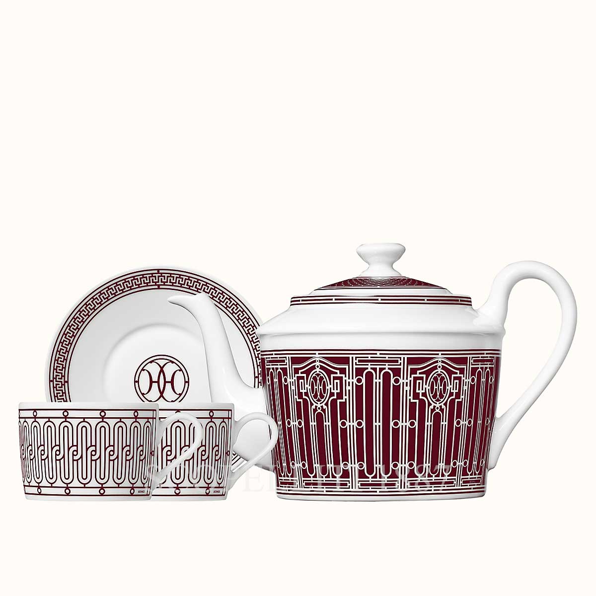 Hermès Tea Set H Deco Red 1
