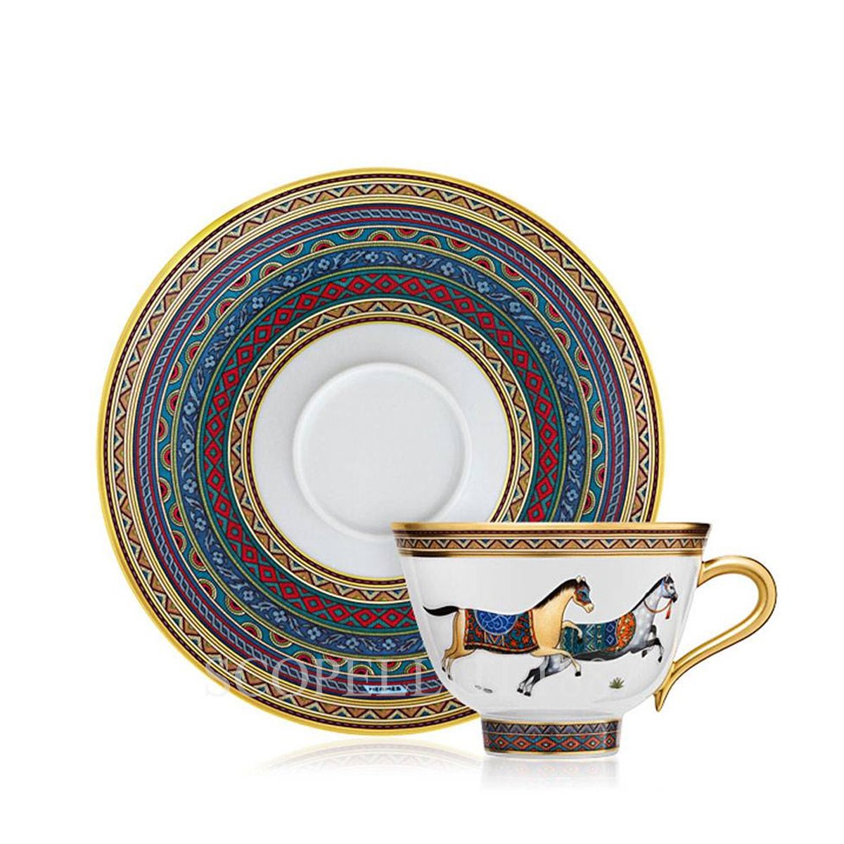 Hermes Tea Cup and Saucer n.5 Cheval d'Orient 1