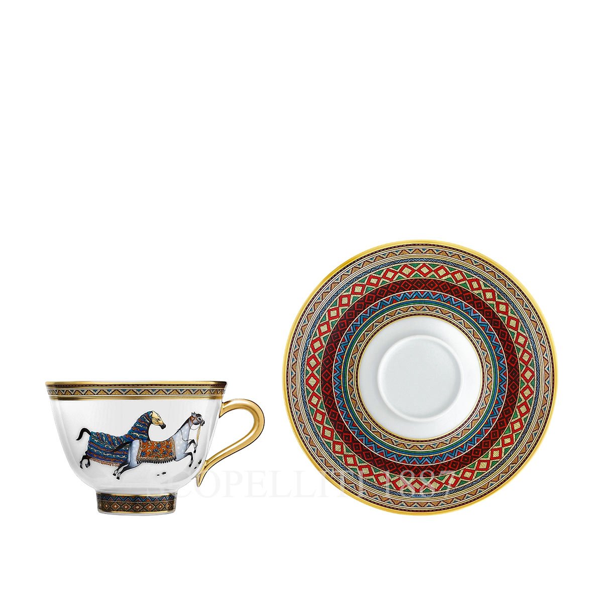 Hermes Tea Cup and Saucer n.2 Cheval d'Orient 3